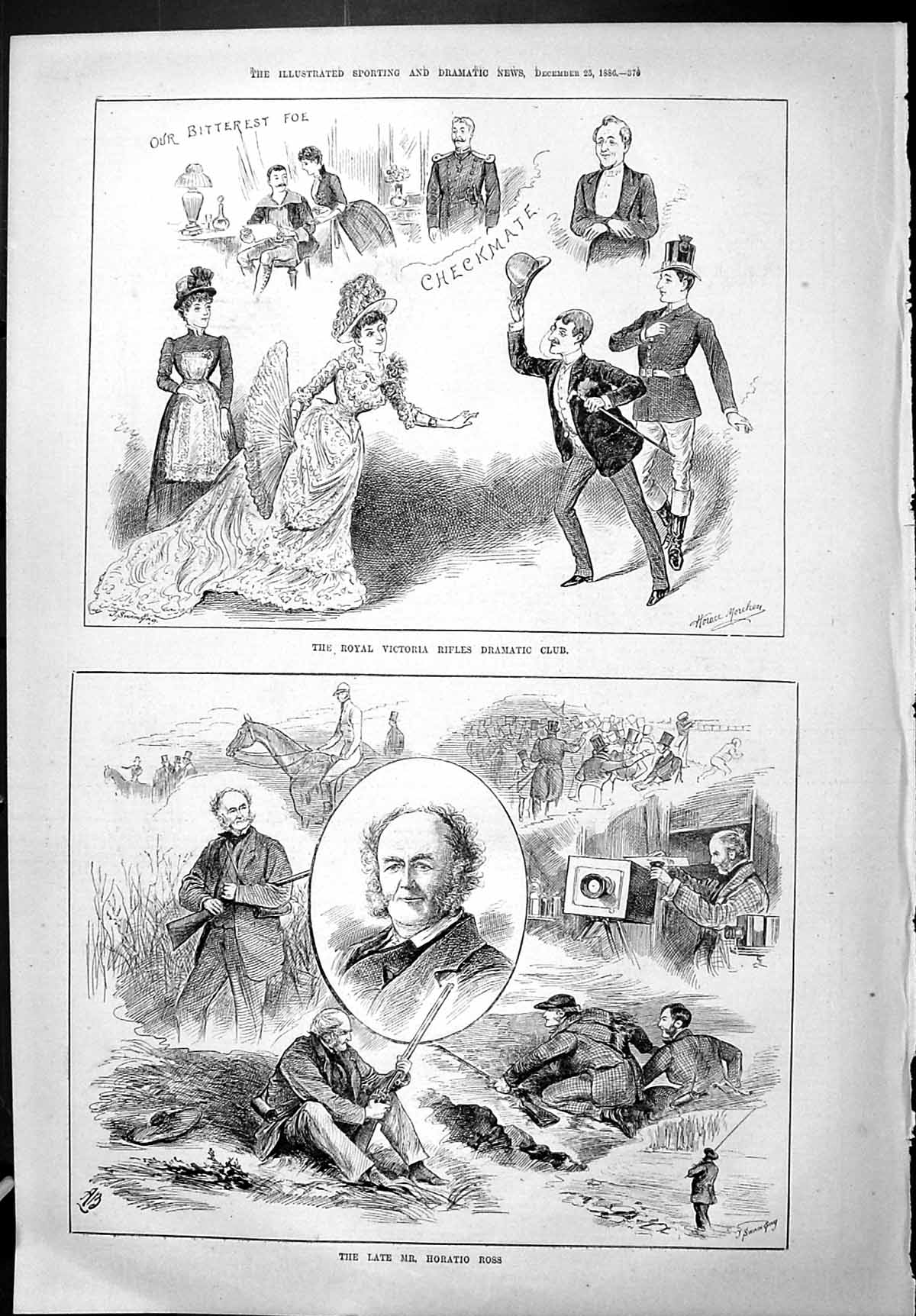 Old Sporting Dramatic News 1886 Royal Victoria Rifles Dramatic Club H Victorian
