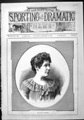 Antique Old Print Sporting Dramatic News 1887 Portrait Miss Lucy Carr-Shaw 19th