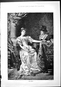Old Sporting Dramatic News 1887 Ladies Secret House Chair Table Fine Victorian