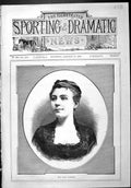 Antique Print Sporting Dramatic News 1887 Portrait Miss Effie Clements Lady