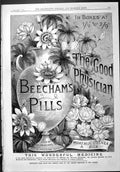Antique Old Print Sporting Dramatic News 1887 Beechams Pills Good Physician