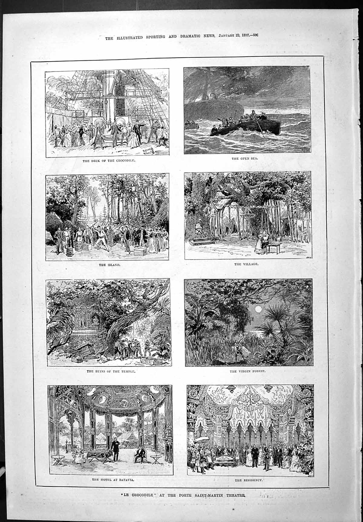 Old Captious Critic Covent 1887 Crocodile Ship Hotel Porte Saint-Mart Victorian