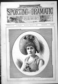 Antique Old Print Sporting Dramatic News 1887 Miss Agnes Oliver Lady Woman 19th