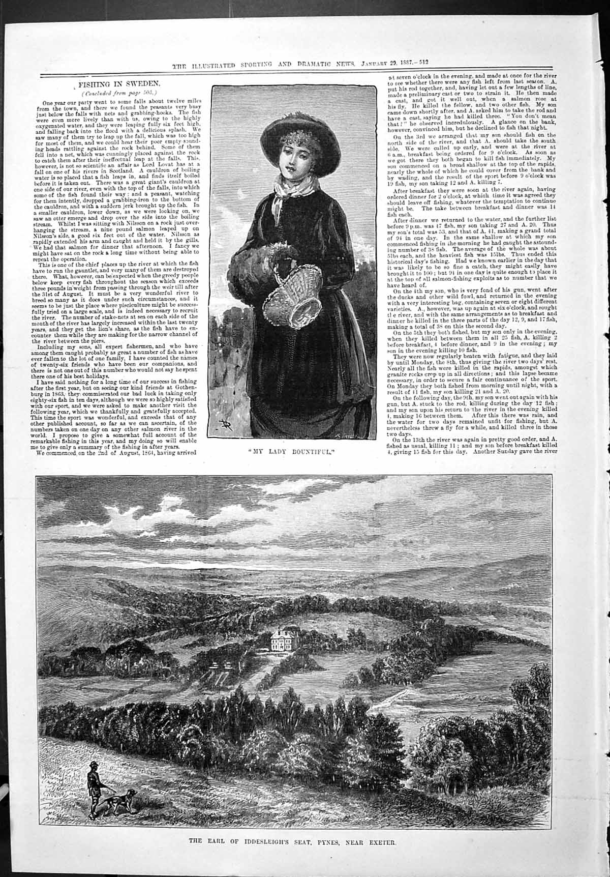 Old Sporting Dramatic News 1887 Lady Bountiful Earl Iddesleigh Seat P Victorian