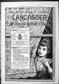 Antique Old Print Sporting Dramatic News 1887 Lancaster Window Blind Cloth 19th