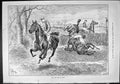 Old Sporting Dramatic News 1887 Horse Racing Jockeys Jumping Fence Sp Victorian