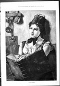 Old Sporting Dramatic News 1887 Sunday Morning Church Scene Lady Cowe Victorian