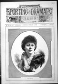 Antique Old Print Sporting Dramatic News 1887 Miss Vanbrugh Beautiful Lady 19th