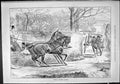 Old Sporting Dramatic News 1887 Runnaway Horse Carriage Street Scene Victorian