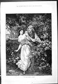 Old Sporting Dramatic News 1887 Rose Bush Thorn Man Lady Romance Coun Victorian