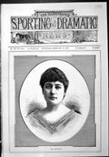 Old Print Sporting Dramatic News 1887 Portrait Mrs Mackintosh Lady Woman 19th