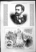 Old Sporting Dramatic News 1887 Mons. Maurel Monument Joseph Maas Lya Victorian