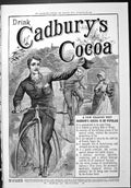 Antique Old Print Sporting Dramatic News 1887 Cadbury'S Drinking Chocolate 19th