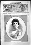Old Antique Print Sporting Dramatic News 1887 Portrait Miss Edna Lincoln 19th