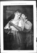 Old Sporting Dramatic News 1887 Young Girls Whispering Candle-Light F Victorian