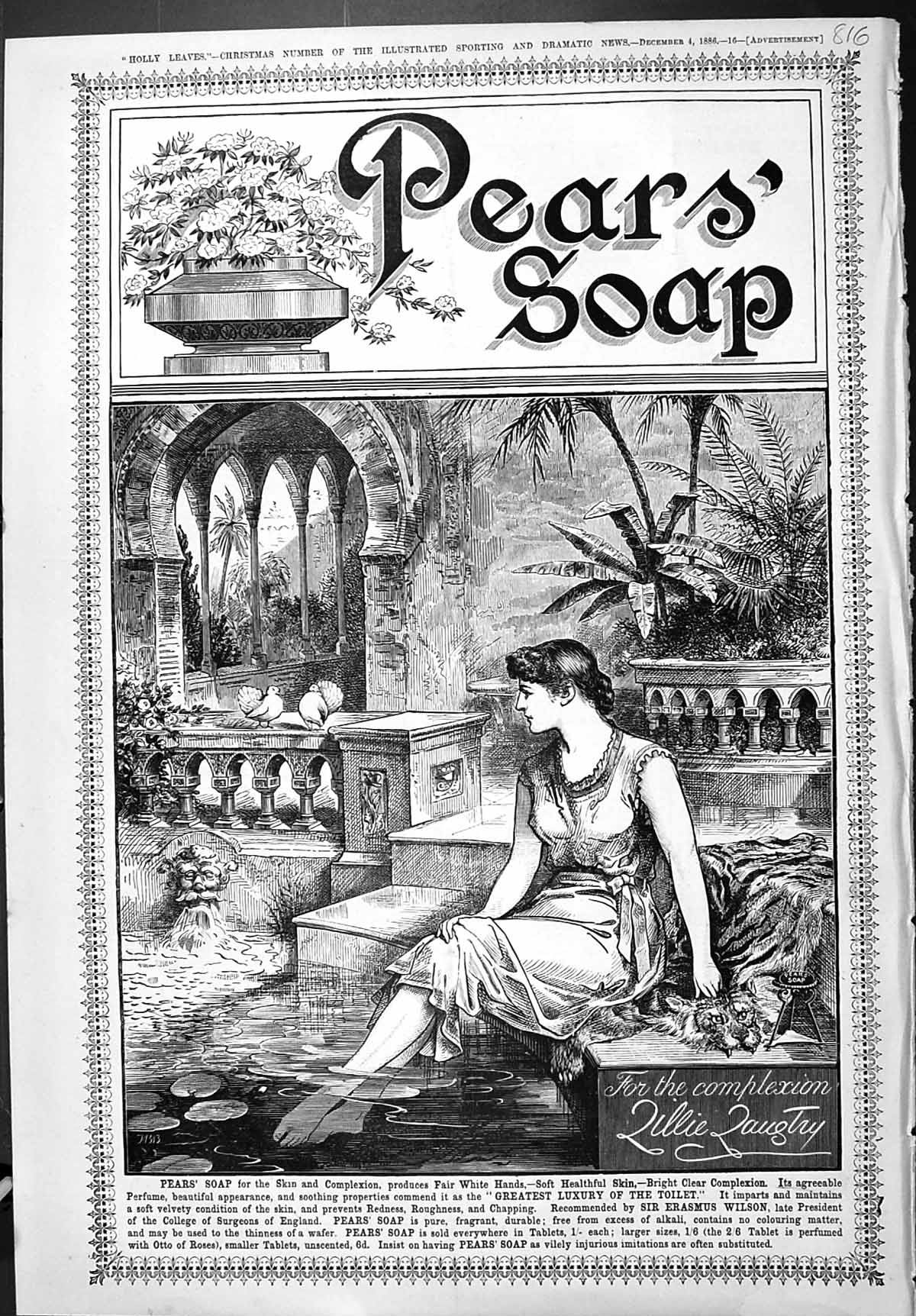 Antique Print Sporting Dramatic News 1886 Advertisement Pear'S Soap Washing