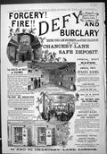 Antique Old Print Sporting Dramatic News 1886 Chancery-Lane Safety Deposit 19th