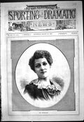 Original Old Antique Print 1887 Portrait Miss Lethbridge Beautiful Woman 19th