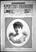 Original Old Antique Print 1887 Portrait Miss Jennie Mcnulty Beautiful Woman