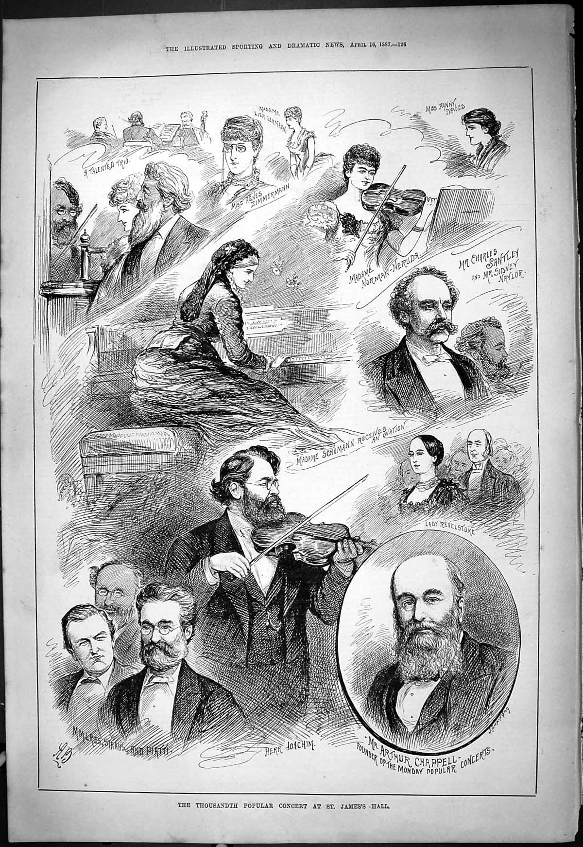 Old Thousandth Popular Concert James'S Hall Music Schumann Revelstoke