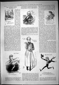Old Antique Print 1887 Theatre Critic Monte Cristo Leslie Roberts Farren 19th