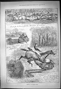 Antique Old Print 1887 Sandown Park Horse Racing Sport Sinbad Princess Wales