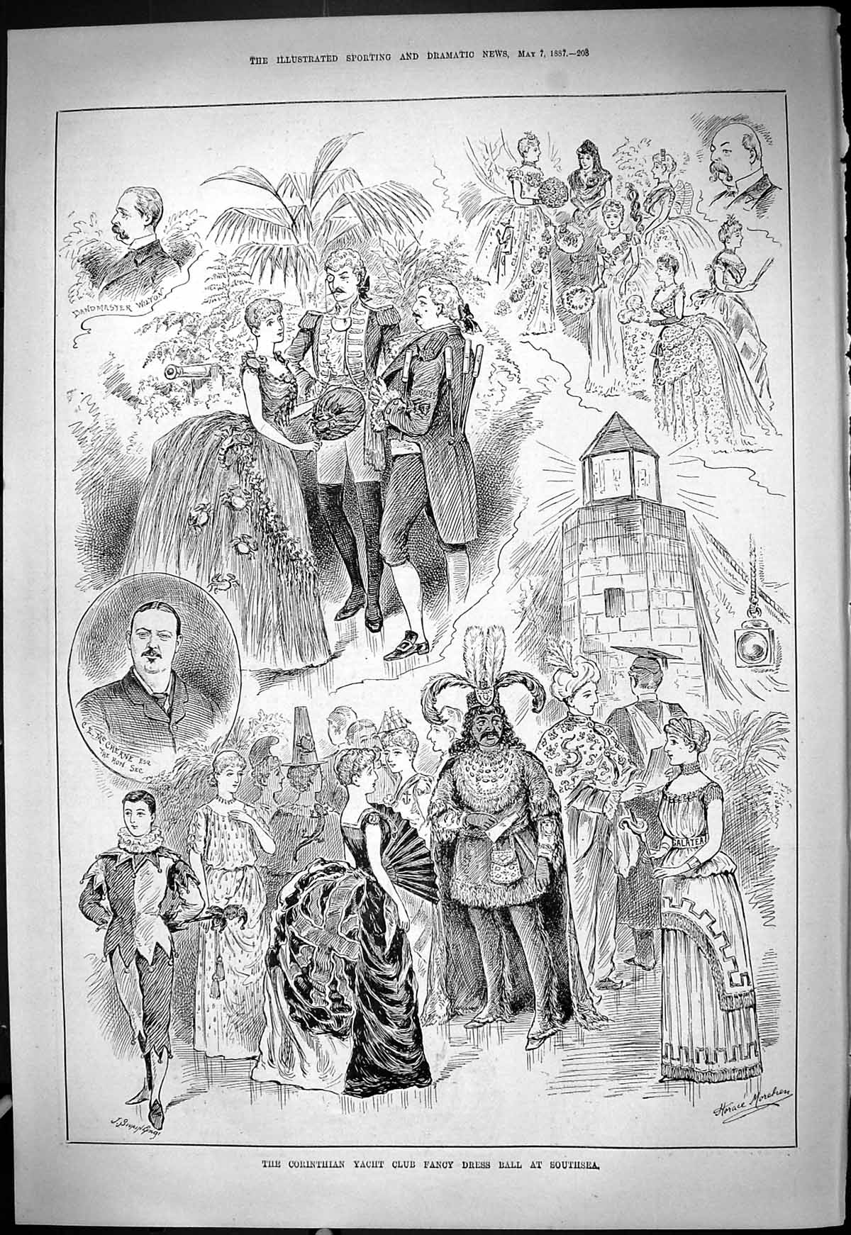 Old 1887 Corinthian Yacht Club Fancy Dress Ball Southsea Cheane Wilto Victorian