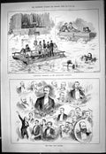 Old Life-Saving Apparatus Westminster Aquarium 1887 Press-Club Banque Victorian