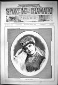 Original Old Antique Print Miss Lydie Hayten Beautiful Woman 1887 Portrait 19th