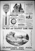 Old 1887 Advertisement Gilbertson Page Hertford Parkins Tennis Bat Ma Victorian