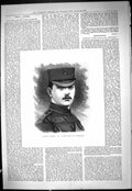 Original Old Antique Print 1887 Portrait Famous Horse Owner Duke Portland 19th