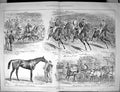 Antique Print 1887 Derby Day Horse Racing Sport Hampton Baron Refreshment 19th