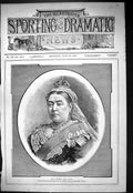 Old Antique Print 1887 Her Majesty Queen Windsor Castle Alexandra Bassano 19th