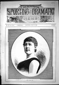 Original Old Antique Print 1887 Portrait Mme. Louise Pyk Beautiful Woman 19th