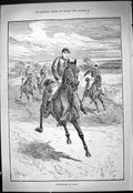Antique Old Print Spreadeagles Field 1887 Horse Racing Sport Jockeys Swain 19th