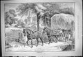 Original Old Antique Print Summer Time Horses Haycart Hay Agriculture 1887 19th