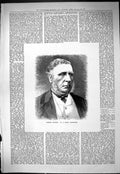 Original Old Antique Print 1887 Portrait Famous Horse Owner Lord Falmouth 19th