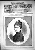 Old Antique Print 1887 Portrait Mlle. Clotilde Kleeberg Beautiful Woman 19th