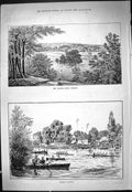 Antique Print 1887 River Thames Great Marlow Walton Regatta Boat Race Sport