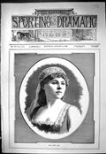 Original Old Antique Print 1887 Portrait Miss Letty Lind Beautiful Woman 19th
