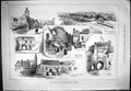 Old Print Royal Visit Winchester Castle Westgate Statue Queen 1887 Swain 19th
