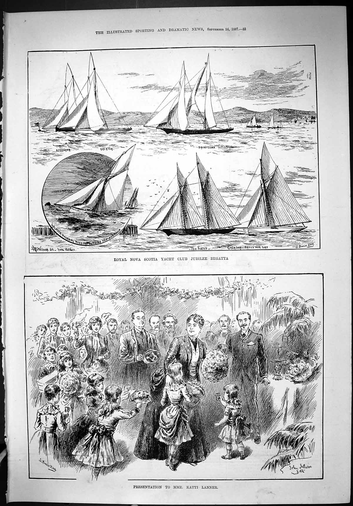 Old Katti Lanner 1887 Royal Nova Scotia Yacht Club Jubilee Regatta St Victorian