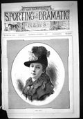 Original Old Antique Print 1887 Portrait Mlle. Nikita Beautiful Woman Victorian
