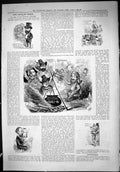 Original Old Antique Print 1887 Theatre Critic Covent Garden Pantomime Carrodus