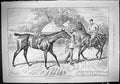 Original Old Antique Print 1887 Fox Cub Hunting Horses Huntsmen Sport Swain