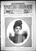 Original Old Antique Print 1887 Portrait Miss Annie Irish Beautiful Woman 19th