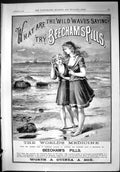 Original Old Antique Print 1887 Advertisement Beechams Pills World'S Medicine