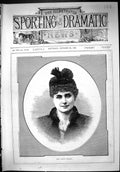 Original Old Antique Print 1887 Portrait Miss Mabel Millett Beautiful Woman