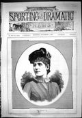 Original Old Antique Print 1887 Portrait Beautiful Woman Miss Harriett Jay 19th
