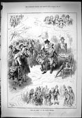Original Old Antique Print Guard Avenue Theatre Actors Entertainment Swain 1887